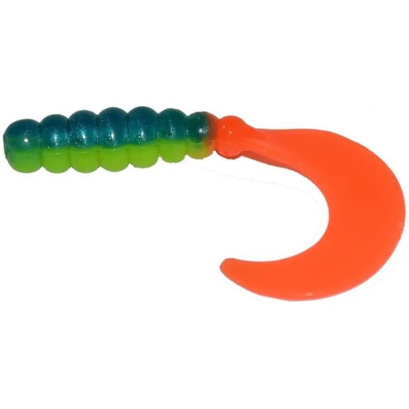 Big Bite Baits FG227 2 in. Fat Grub, Parrot - Pack of 10