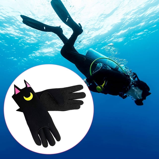 Guantes de buceo de buceo Neopreno de 3 mm Mantenga el equipo cálido de los accesorios de natación cómodos guantes de traje de neopreno para nadar el S