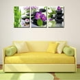 thumbnail image 5 of Canvas Wall Art 3 Panel Modern Spa Bamboo Zen Stone Purple Flowers Photograph Canvas Painting for Home Wall Decorative, 5 of 6