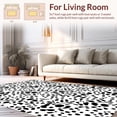 thumbnail image 2 of ODIKA 6'x9' Machine Washable Non-Slip Area Rug, Classic Spotted Contrast with Dotted Abstract Design High Traffic Rug, Black, 312875, 2 of 7