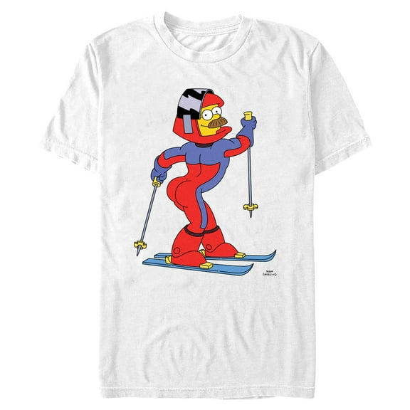 Mens The Simpsons Ski Suit Flanders T Shirt