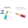 thumbnail image 2 of 2 conectores macho de 6,5 mm y 6,35 mm (1/4 de pulgada) a hembra de 3,5 mm y 1/8 de pulgada. Cable auxiliar para auriculares estéreo, adaptador de audio para guitarra, amplificador, auriculares y, 2 of 8