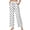 Polka Dot Black White, variant on SCRAWLGOD Cloud Stars Print Blue Women Flowy Pants Drawstring High Waist Wide Leg Palazzo Pants Loose Fit Lightweight Trendy Lounge Trousers with Pockets, S