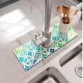 thumbnail image 3 of Kitchen Sink Splash Guard Faucet Mat -1 PC Super Absorbent Fast Drying Mat Sink Gadgets-Splash Guard Behind Faucet Drip Catcher for Kitchen, Bathroom,Sink Mat, Dish Drying Mat, Bathroom(15" X 5.5" ), 3 of 5