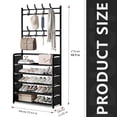 thumbnail image 3 of Cacagoo 5-Tier 69' Tier Dust-Proof Freestanding Shoe Rack, Space-Saving Organizer for Entryway, Closet, Bedroom - Black, 3 of 7