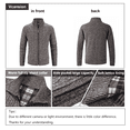 thumbnail image 4 of Vcansion Men's Stand Collar Full Zip Sweater with Pockets Brown 2XL, 4 of 5