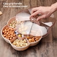 thumbnail image 3 of Caja De Almacenamiento De Bocadillos Con Bandeja Para Servir Bocadillos Con Forma De Flor Con Tapa Para Frutas Secas De Caramelo De Nuez Cateissary HA030185-00, 3 of 6