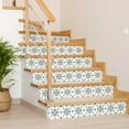 thumbnail image 5 of Mi Alma Vinyl Backsplash Decor - Blue Black Floral Trendy Peel & Stick Tiles 6x6, 5 of 9