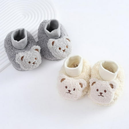 

Baozhu Baby Shoes Winter Warm Cartoon Bear Boots Infant Toddler Soft Sole Baby Boy Girl Snow Boots Cute Shoes
