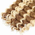 thumbnail image 4 of 28 28 28 Inch P27613 Boho Human Hair Deep Wave Bulk Blonde Boho Braiding Hair Deep Curly 613 Boho Human Hair for Braiding Extensions, 4 of 5
