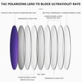 thumbnail image 4 of Polarized Sunglasses Lightweight Fashion Big Metal Frame Sun Protection, 4 of 5