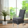 thumbnail image 5 of 2Pcs Waterproof Chair Covers, Stretch Jacquard Dining Chair Slipcovers Removable Chair Protectors Cover for Kitchen, Hotel, Restaurant-Metallic grey, 5 of 5