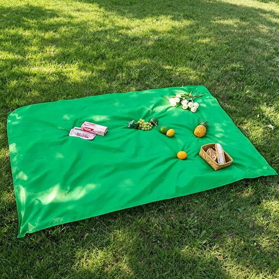 suxuMhao Waterproof Portable Picnic Blanket, Green Lightweight Outdoor Beach Mat, Foldable Camping Ground Cover, 40×55 Inch, 1 Pack Pocket Sized Mat for Park Travel Backyard Outdoor Activities