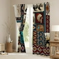 thumbnail image 4 of Feelyou Vintage Boho Aztec Black Out Curtains for Men, Hippie Rustic Bear Curtains Pack of 2 (42x63 Each), Southwestern Theme Bedroom Curtains, Curtains and Drapes Room Decor, 4 of 7