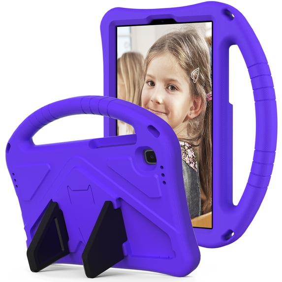 ELEHOLD Kids Friendly Case for Samsung Galaxy Tab A7 Lite 8.7" EVA Full Body Protective with Kickstand Handle Grip Shockproof Anti-Scratch Case for Tab A7 Lite 8.7", Purple