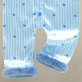 thumbnail image 6 of Zanarzt Baby Bodysuit Long Sleeve Cotton Baby Girls Romper Baby Pajamas Heart Romper Cute Outfit Sleep Bodysuit Light Blue,18-24 Months, 6 of 6