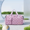 thumbnail image 1 of Fiudx Bolso de Mano con Estampado de Fresa, Bolso de Mano de Gran Capacidad con Compartimento para Zapatos y Separación Entre Ropa y Artículos Húmedos y Secos, Bolso Ligero de Pana para Fin de Semana, 1 of 6