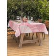 thumbnail image 4 of 60x120 Inch Outdoor Tablecloth with Umbrella Hole Zipper Rectangle Pink Coastal Shell Rectangular Tablecloths Outside Waterproof Nautical Beach Ocean Summer Patio Table Cloth Cover for Picnic Party, 4 of 8