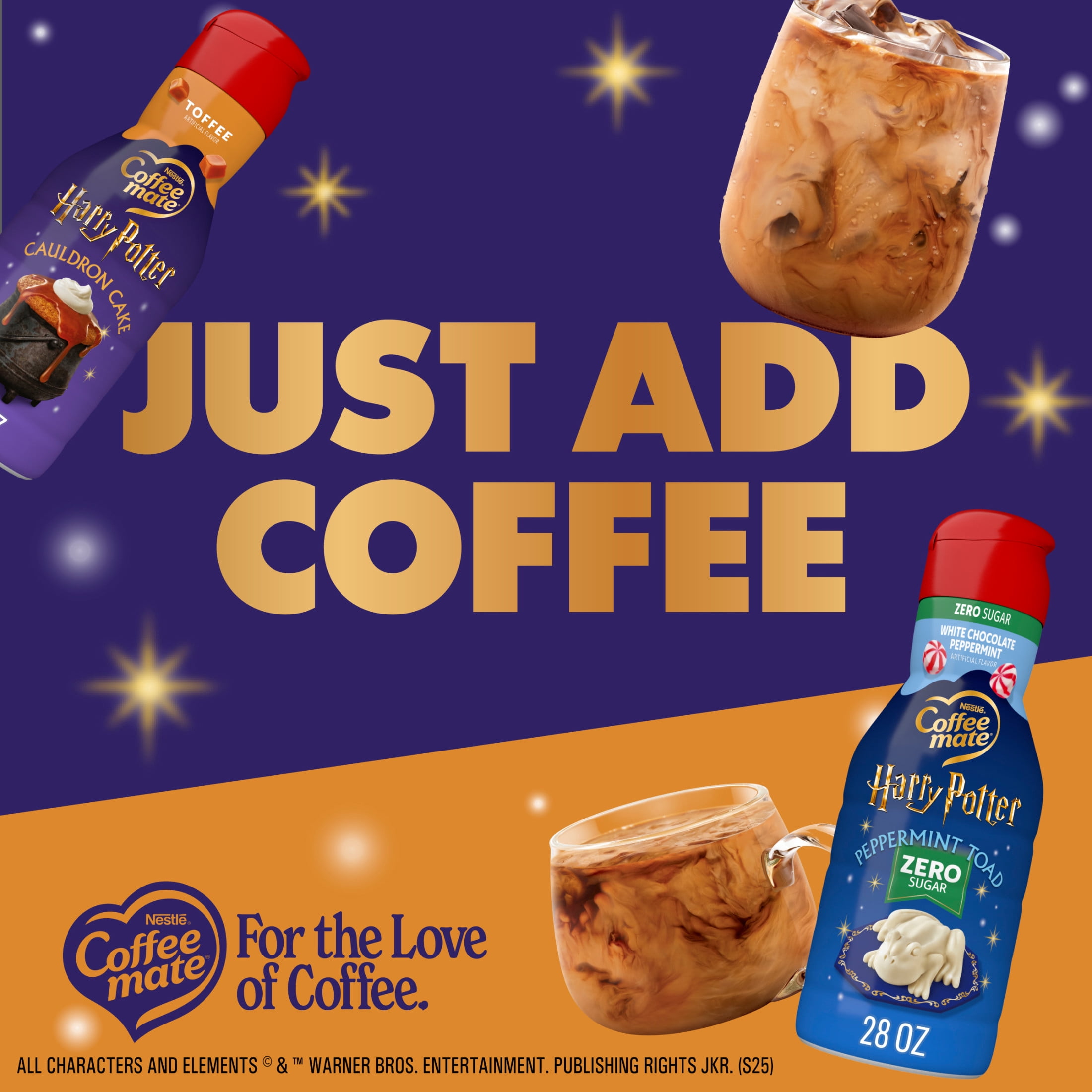 Coffee mate Harry Potter Cauldron Cake, Toffee Flavored Creamer, Liquid Coffee Creamer 28 fl oz