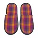 thumbnail image 1 of Fotbe Orange and Purple Plaid Pantuflas Peludas para Mujer con Estampado, Zapatillas de Peluche, Zapatos de Invierno para Casa, Uso Interior y Exterior-Medium, 1 of 8