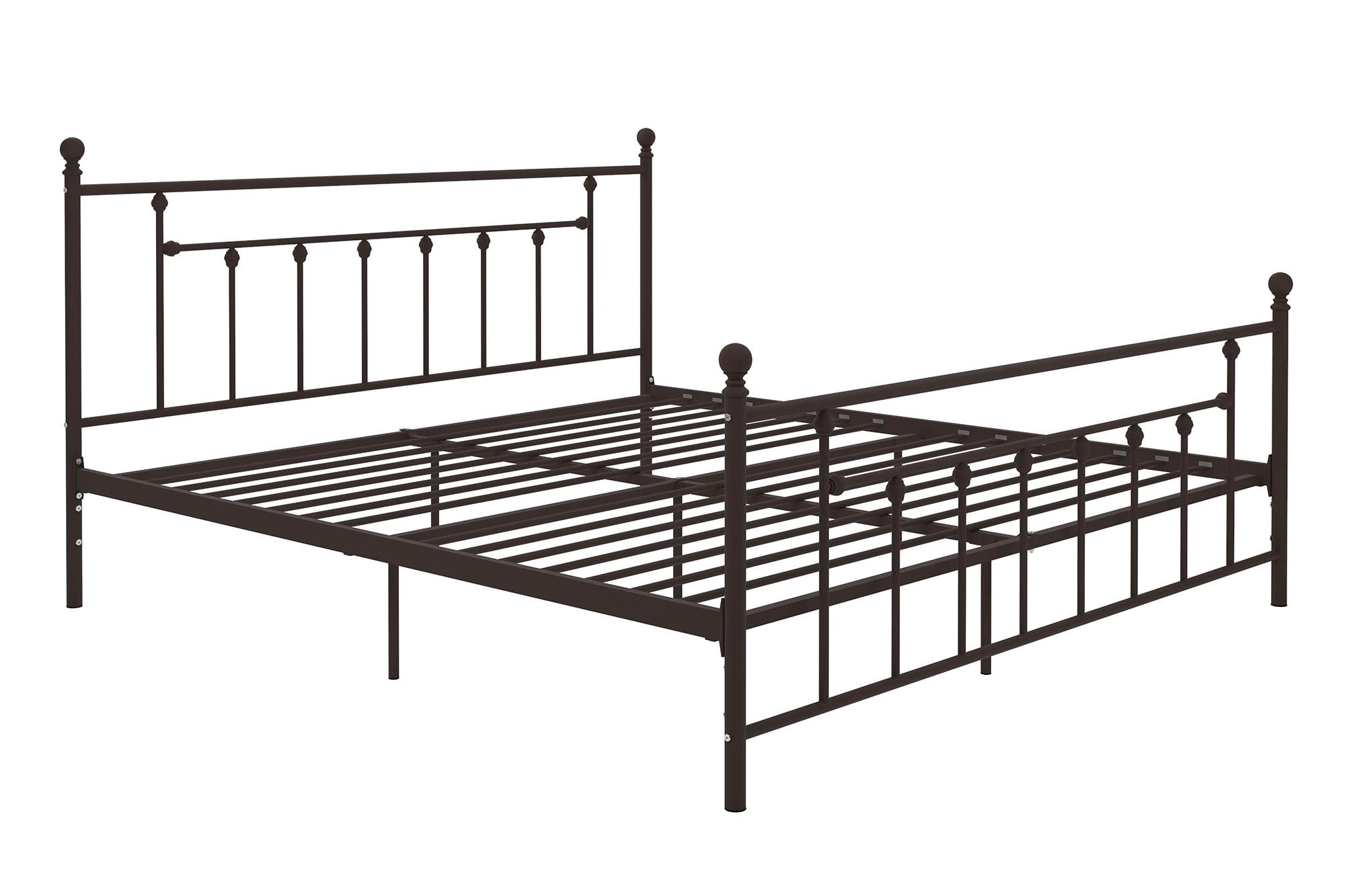 DHP Manila Metal Platform Bed with Adjustable Height, King, Bronze