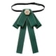 thumbnail image 1 of Corbata de lazo preanudada para mujer, elegante para eventos formales, versátil y sin arrugas. Verde oscuro, 1 of 9