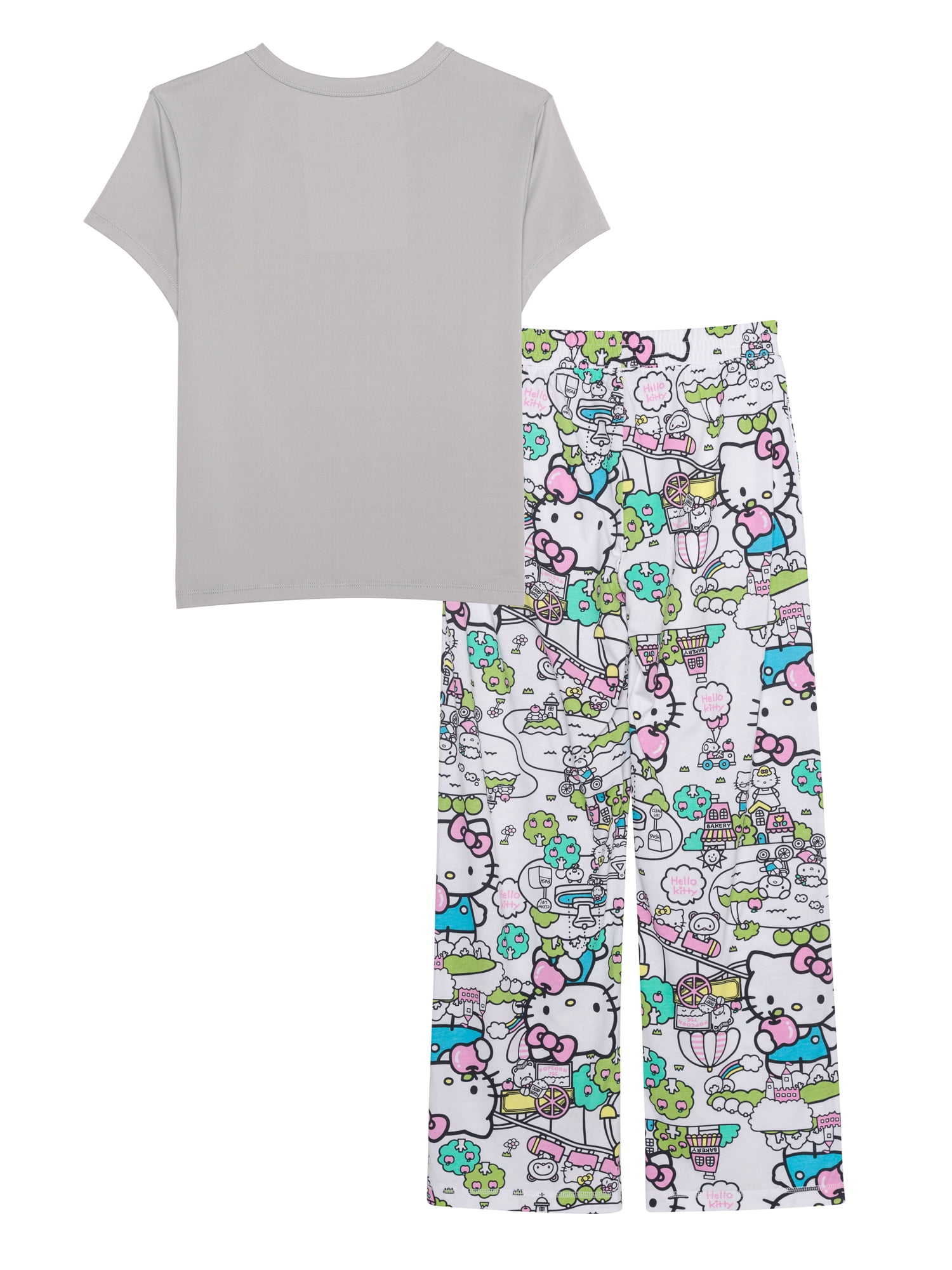 Hello Kitty Women's Graphic Tee and Pant Set, 2-Piece, Sizes XS-3X