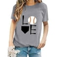 thumbnail image 2 of WTXUE T-Shirts Short Sleeve, Crew Neck Graphic Tees Women's Loose T Shirt Top Shirts for Women Letter Print | Casual for Women Grey S, 2 of 5