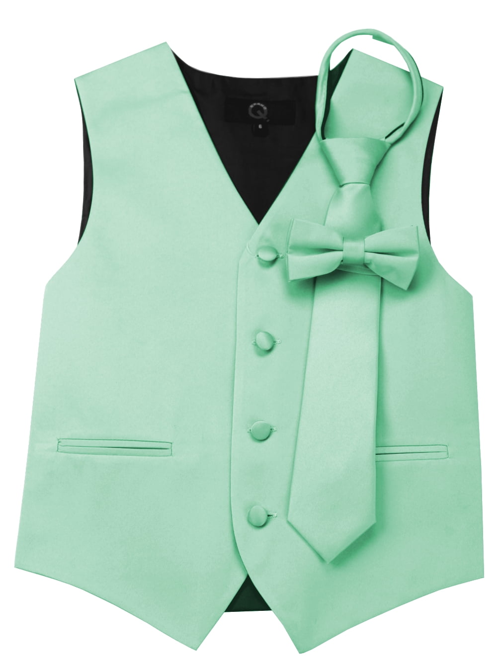 Tuxedo Vest, Zipper Tie \u0026 Bow-Tie 