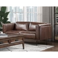 thumbnail image 4 of Luxurious Design Leather Sofa 3pc Set Sofa Loveseat Chair Brown Modern Office Sofa Set Traditional Design, 4 of 7