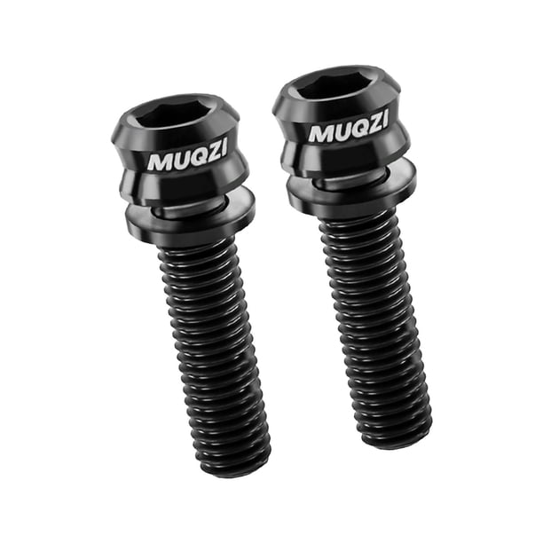 Tornillos de titanio para vástago de manillar de bicicleta, accesorio de repuesto para bicicleta M6, tornillos de ajuste de vástago, hombres, mujeres, M6 19