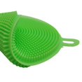 thumbnail image 3 of Handy Housewares 4" Round Silicone Dish Scrubbing Sponge / Vegetable Scrubber Brush - Green 3 Pack, 3 of 3