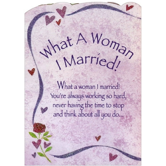 Designer Greetings What a Woman Die Cut Z-Fold Birthday Card for Wife