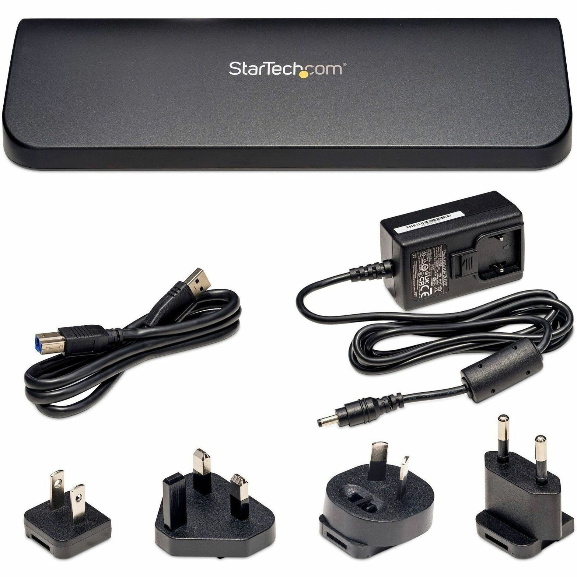 StarTech.com Dual Monitor USB 3.0 Laptop Docking Station with HDMI/DVI/VGA, 3x USB-A Hub,  GbE, Audio, Universal Type-A Dock for Windows/macOS/ChromeOS - TAA Compliant