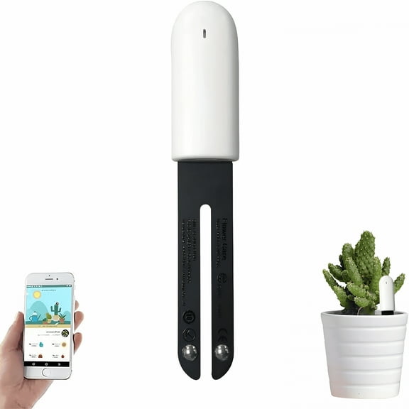 GJX Soil Moisture Meter 4 in 1,Plant Water Monitor,Detects Moisture/Temperature/Light/Fertility. (1 Pcs)