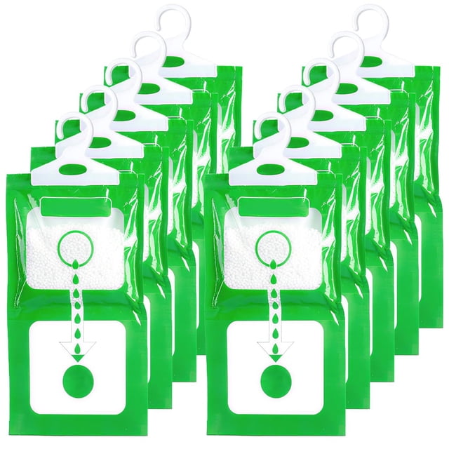 Paquete de 10 Bolsas Antihumedad Colgantes, Deshumidificador para la Humedad - Absorbedor de Humedad