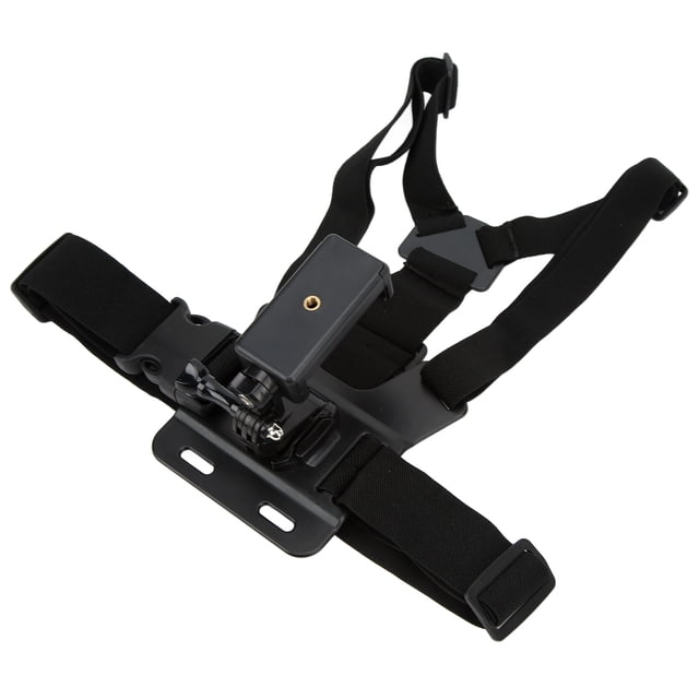 Support de Poitrine pour Selfie, Harnais de Poitrine en ABS Extensible Angle Réglable Main Libre avec Clip de Téléphone pour Ski