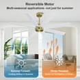 thumbnail image 4 of MLiAN 72 in. 8-Plywood Blades Indoor Ceiling Fan With Remote... White and Gold, 4 of 5