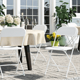thumbnail image 3 of Magshion 10pcs Stackable Foldable Chair, Commercial Seat with Steel Frame, for Events Dining Wedding Party Picnic, White, 3 of 12