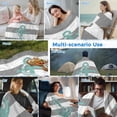 thumbnail image 5 of Nautical Anchor Cooling Blanket,Lightweight Breathable Summer Throw Blanket with Double Sided Cold Effect,Turquoise Grey White Horizontal Stripe Picnic Blankets Bed Sheet for Hot Sleepers 50"x60", 5 of 8