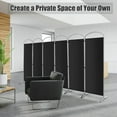 thumbnail image 6 of Resenkos Room Separator, Room Divider Panel,6 Feet 6-Panels Freestanding Folding Privacy Screen-Black, 6 of 9