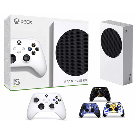 2022 Newest Microsoft Xbox Series S 512GB SSD All-Digital Console, 10GB GDDR6 RAM, 1440p Gaming, 4K Streaming, 3D Spatial Sound, WiFi + 3pcs-Marxsol Controller Skins