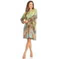 thumbnail image 5 of Sakkas Eloisa Women's Long Sleeve Swing Tunic Shift Dress Pockets Floral Print - 575-Multi - L/XL, 5 of 5