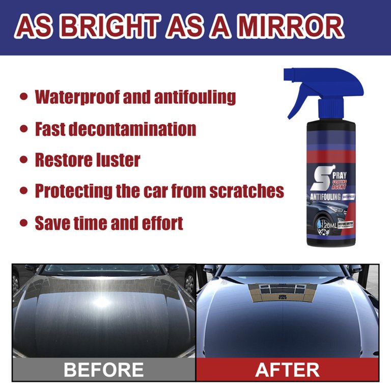 Car Coating Paint Care Nano Hydrophobic Spray Quick Shine Liquid Polish  Waterproof Wax Anti-Rain Agent