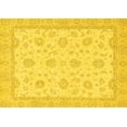 thumbnail image 1 of Ahgly Company Machine Washable Indoor Rectangle Oriental Yellow Traditional Area Rugs, 2' x 4', 1 of 4