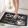 thumbnail image 3 of Black Coffee Vintage Door Mat&nbsp;Indoor Outdoor Entrance, Non Slip Rug for Kitchen Bathroom Entryway Rug, Farmhouse Coffee Cup Bean Washable Doormat Floor Mat for Office Home Decor 20x31.5 Inch, 3 of 8