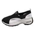thumbnail image 7 of Women's Casual Shoes Thick Soled Round Toe Shallow Platform Slip on Comfortable Lightweight Suitable for Daily wear Walking Black Size 7.5, 7 of 7