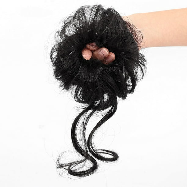 Estilo Coreano Mujeres Niñas Esponjoso Moño Peludo Pelo Scrunchie Sintético Invisible Rizado Pelucas Dulces Lindas Accesorios Para El Cabello Aumentan El Volumen Del Extensión