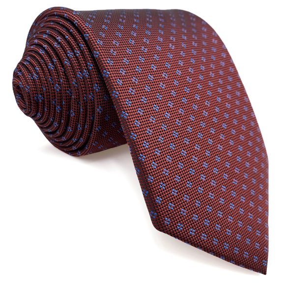 Ties for Men Maroon Brick Red Necktie for Men Patterned Wedding Medium 57.5"