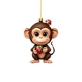 thumbnail image 1 of Colgante Para Árbol De Navidad Colgante De Mono Colgante Navideño Adornos Apilables De Libros Mono Navideño Sosteniendo Adornos Acrílicos Navideños Adornos De Año Nuevo A, 1 of 4